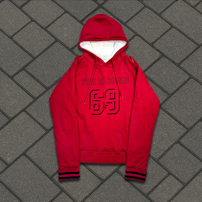 AW00 Number Nine Red Thermal Redisun Hoodie