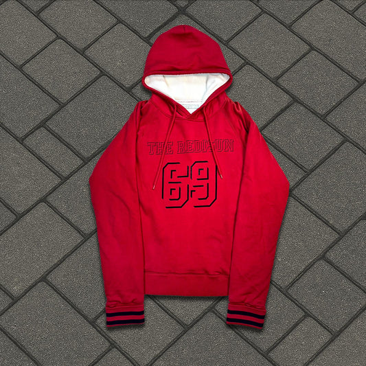 AW00 Number Nine Red Thermal Redisun Hoodie