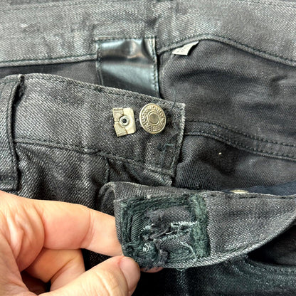 AW07 Dior Homme Light Wax Coated Denim