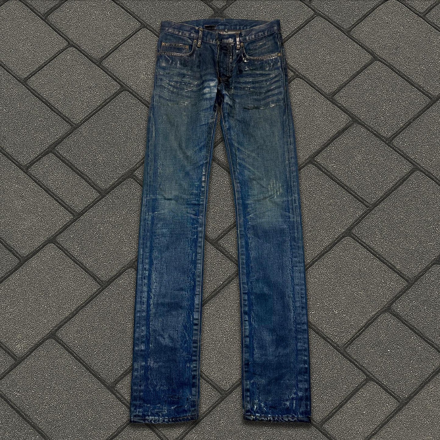 SS07 Dior Homme Blue Waxed Luster Denim