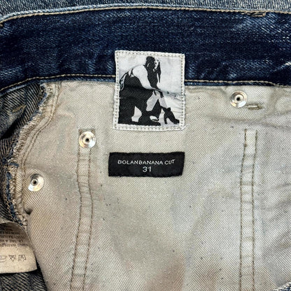 SS23 Rick Owens Mineral Pearl Bolan Banana Cut Denim