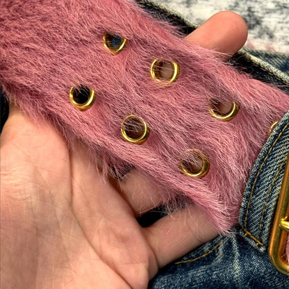 AW17 Prada Pink Fur Belt