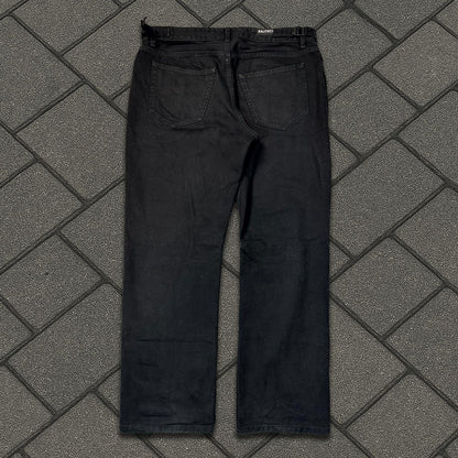 SS23 Balenciaga Black Wide Leg Denim