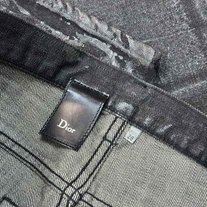 AW05 Dior Homme Black Waxed Denim