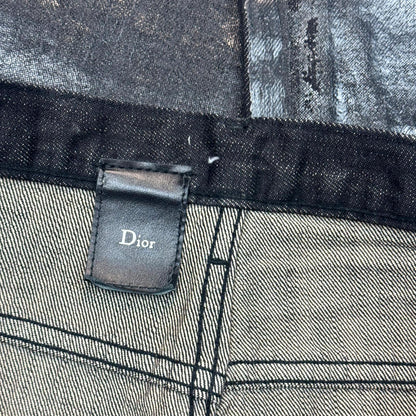 AW03 Dior Homme Black Waxed Luster Denim