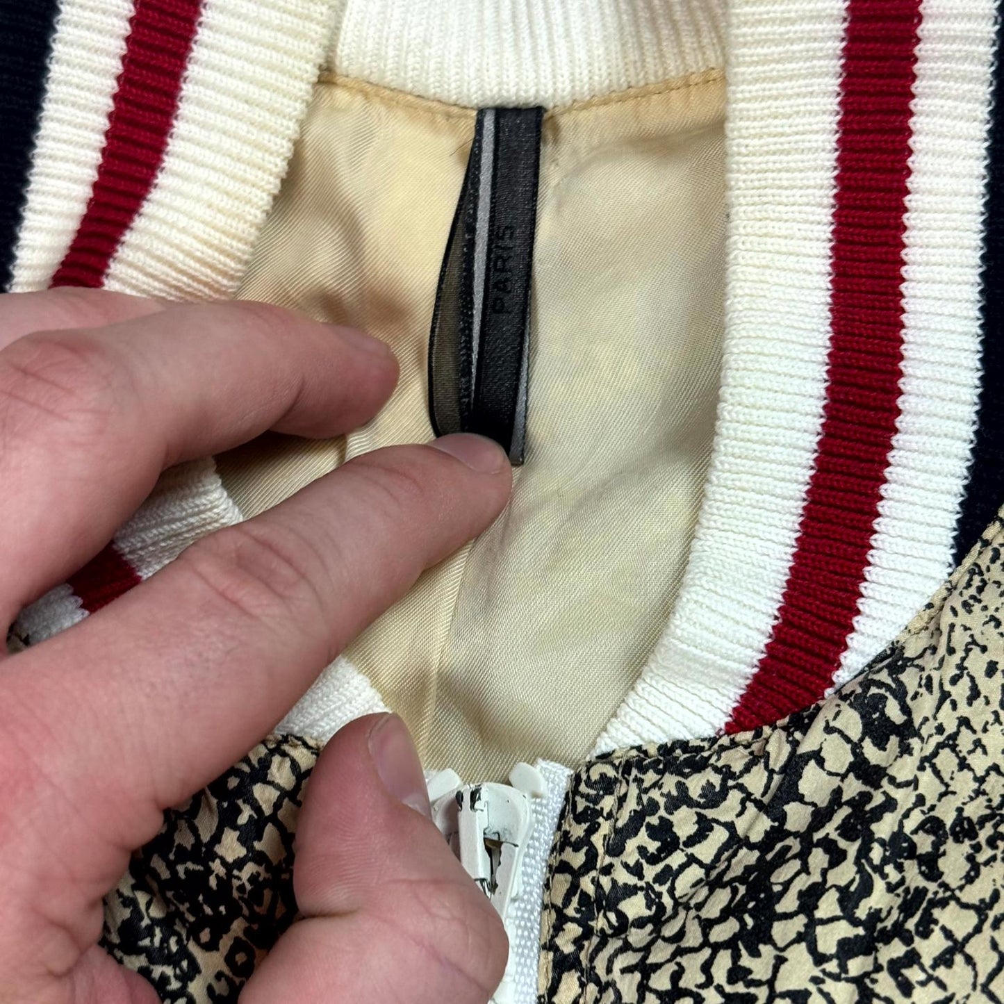 SS06 Dior Homme Python Print Silk Bomber Jacket