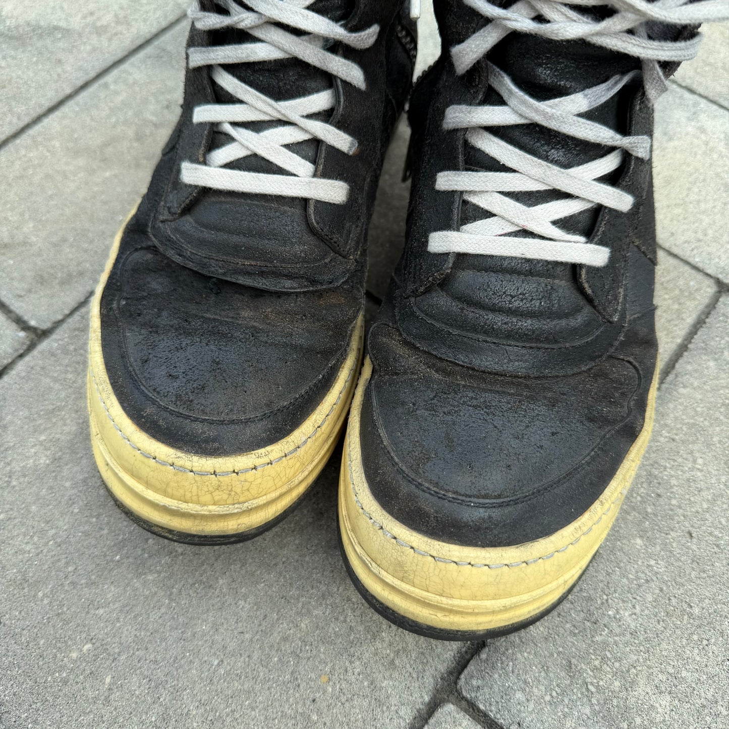 SS08 Rick Owens Blistered Leather Dunks