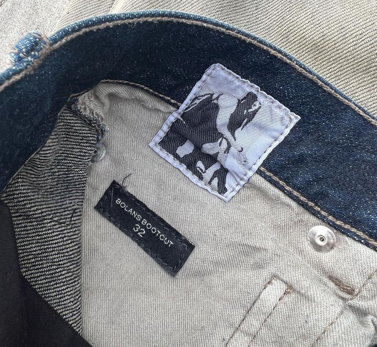 Rick Owens Mineral Pearl Bolan Bootcut Denim