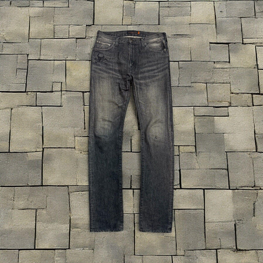 AW05 Undercover Black Skull Denim