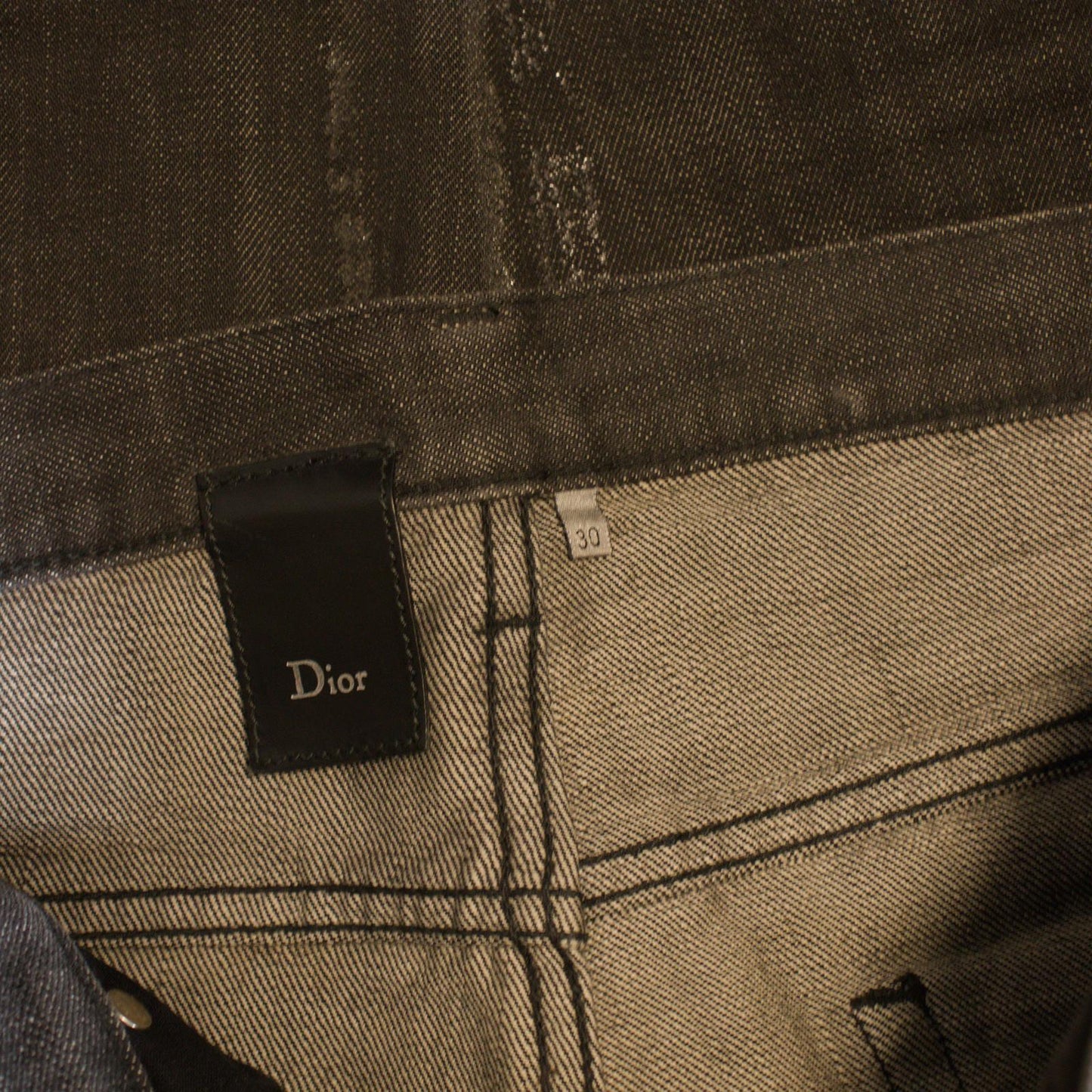 AW07 Dior Homme Black Waxed Luster Denim