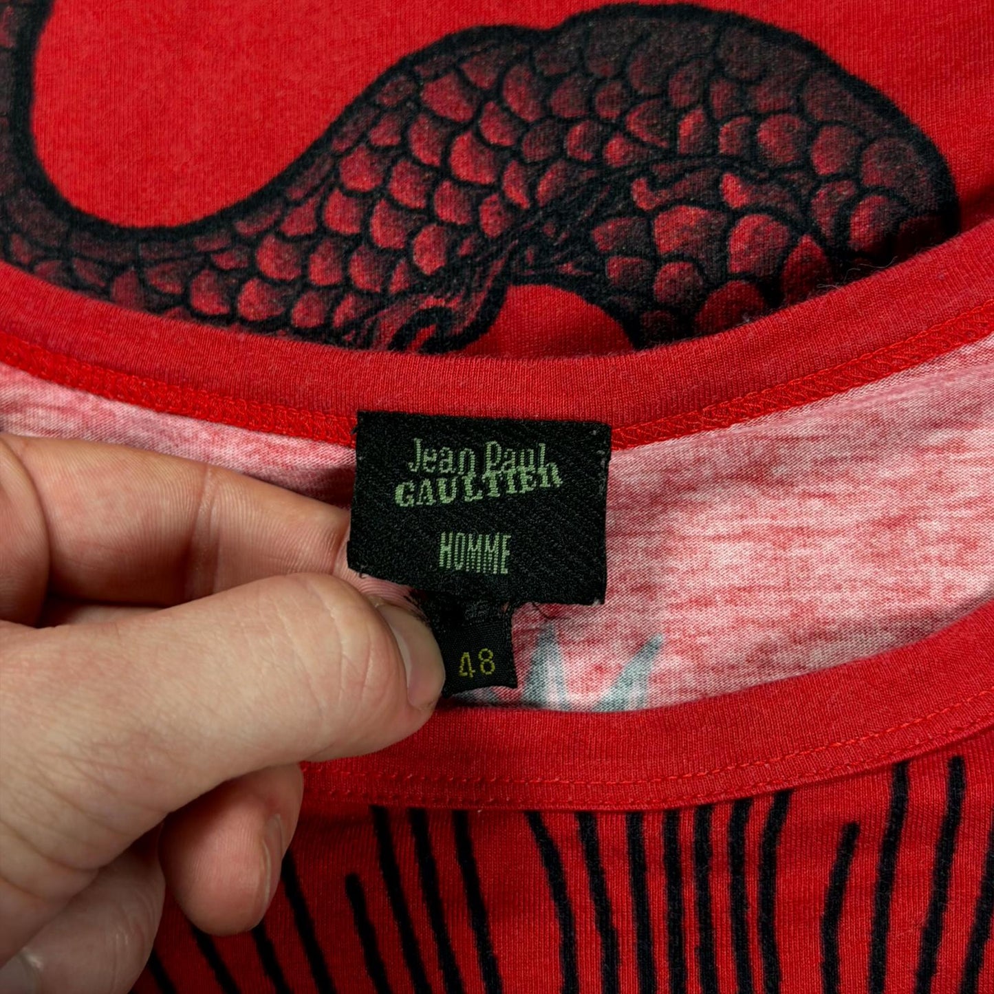 SS96 Jean Paul Gaultier Red Safe Sex Tee