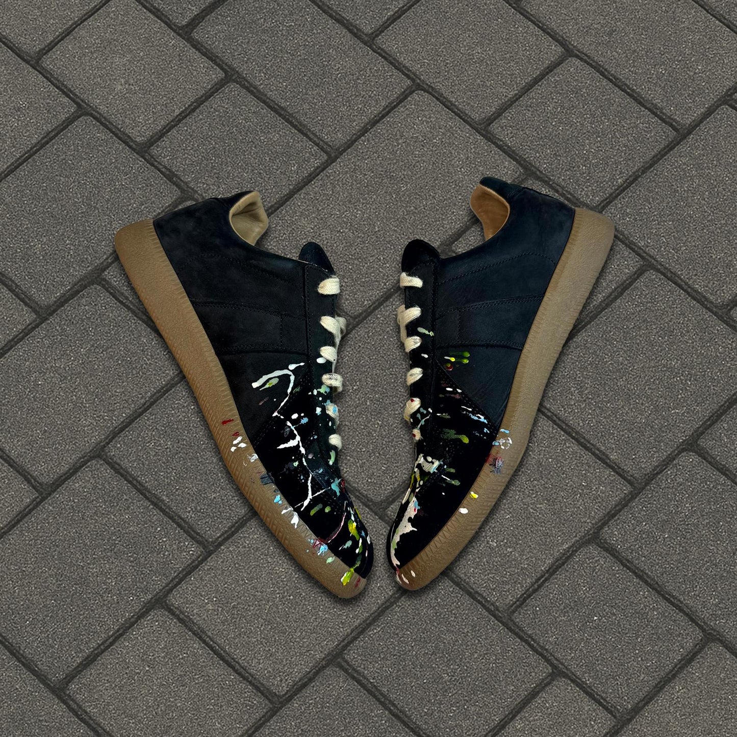 Maison Margiela Black Paint Splatter Gats