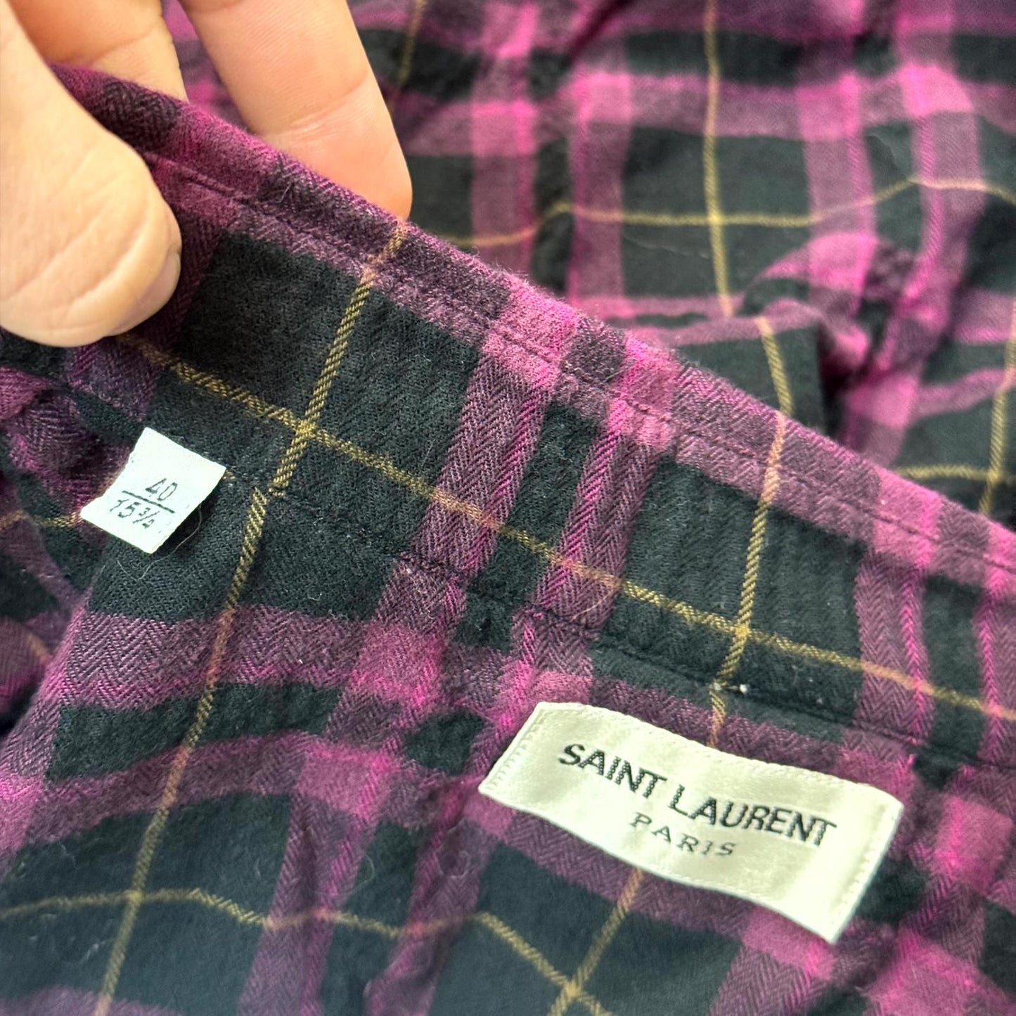 Saint Laurent Paris Purple Flannel