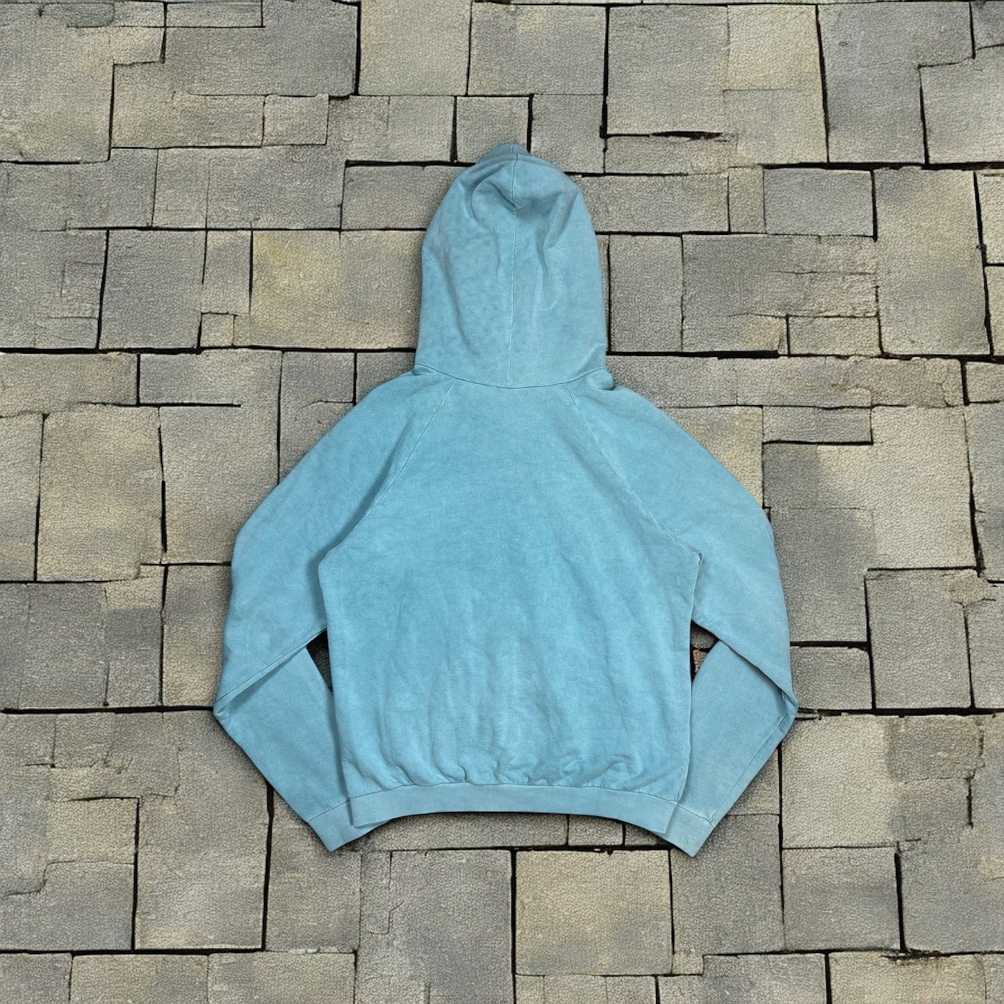AW04 Raf Simons “Waves” Teal Reverse Paisley Hoodie