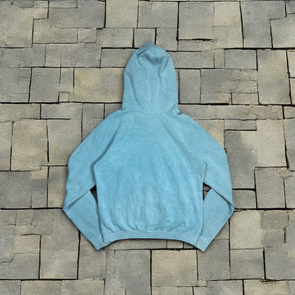 AW04 Raf Simons “Waves” Teal Reverse Paisley Hoodie