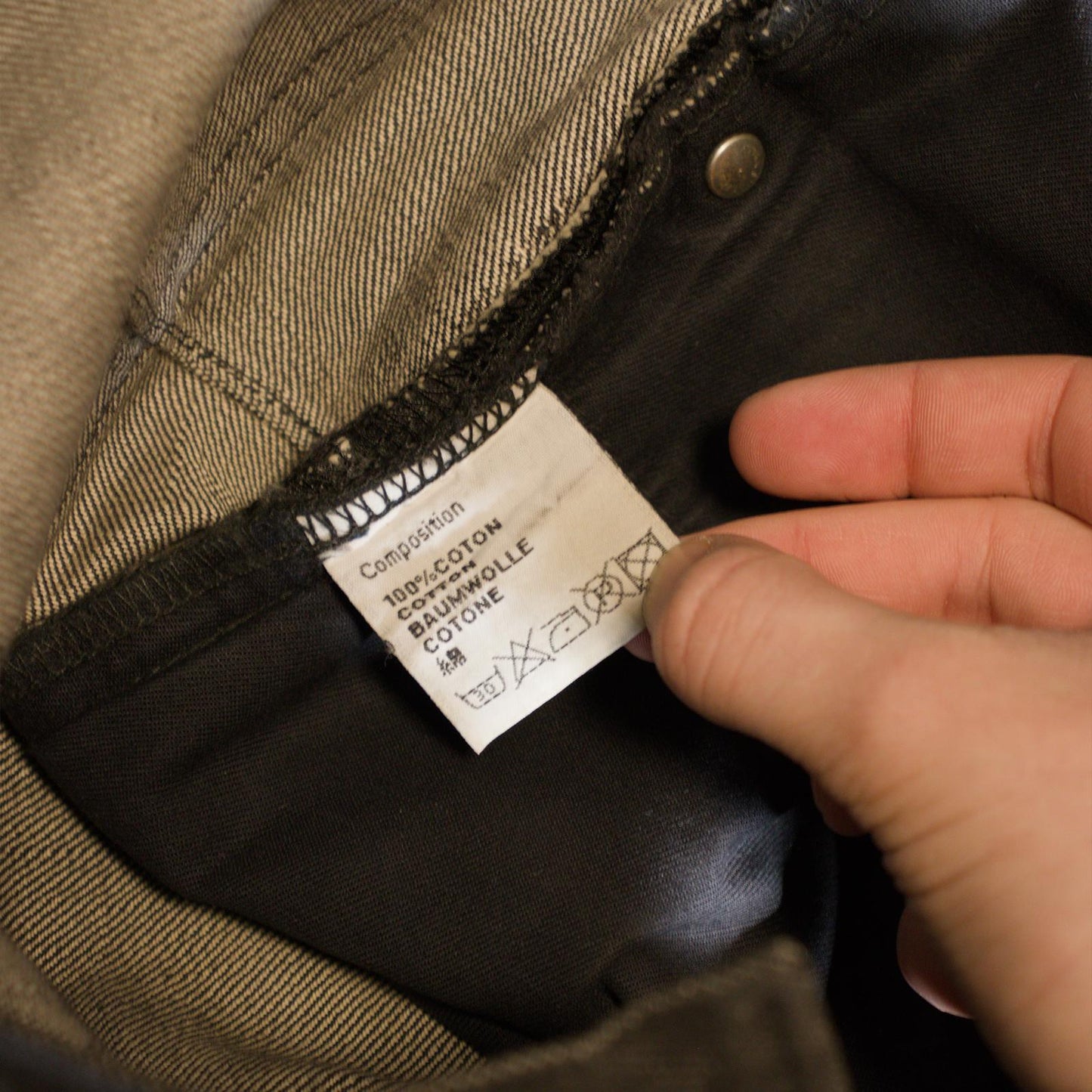 AW07 Dior Homme Black Waxed Luster Denim