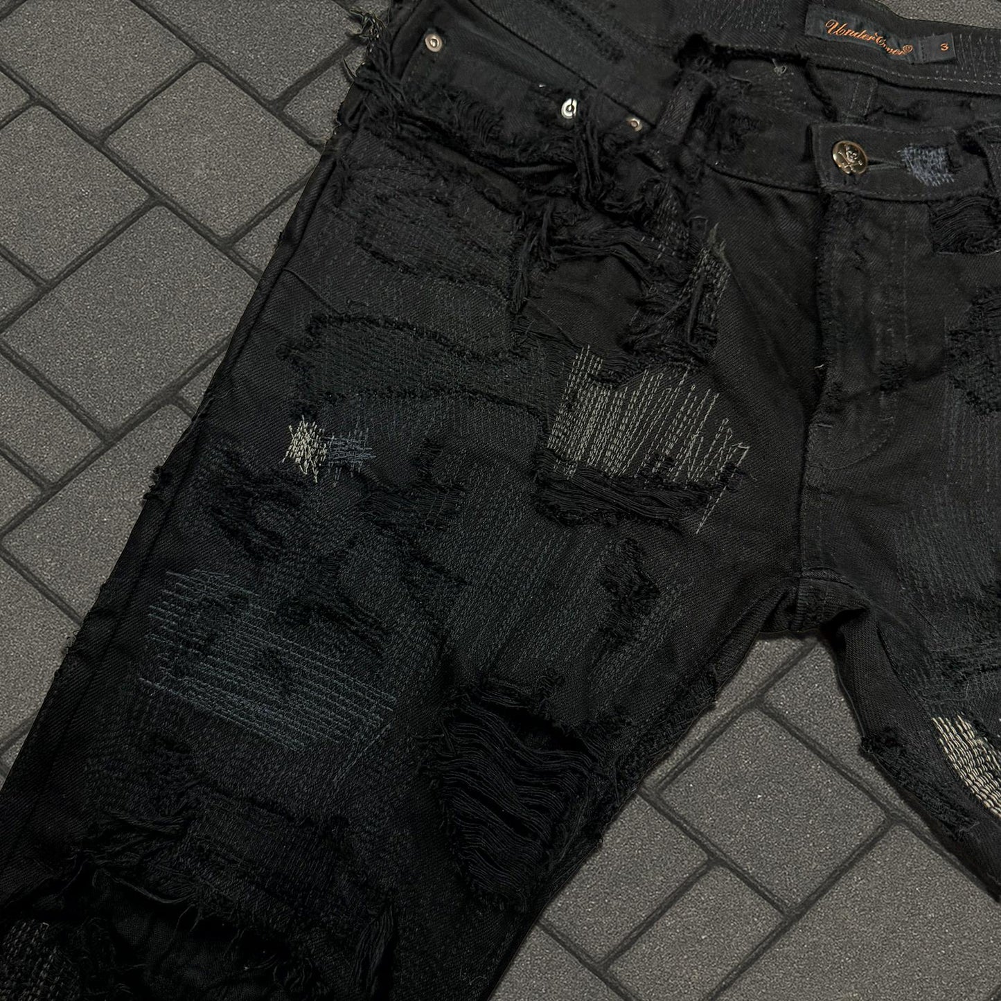 AW05 Undercover Black 85 Boro Denim