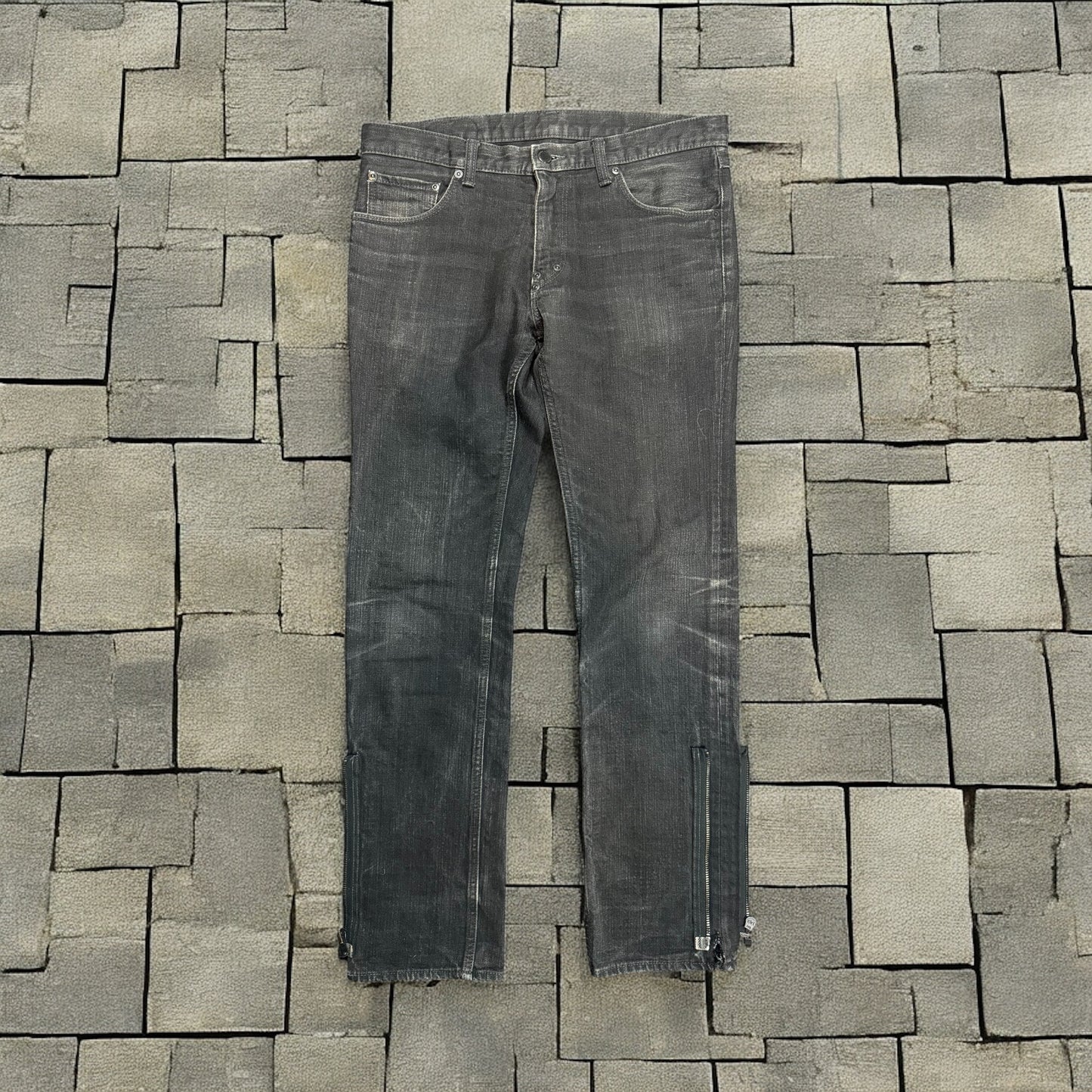 SS05 Number Nine Zipper Pain Denim