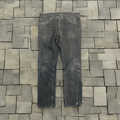 SS05 Number Nine Zipper Pain Denim