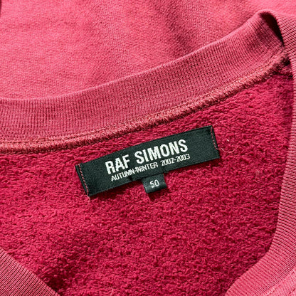 AW02 Raf Simons Red Virginia Creeper Colligate Crewneck