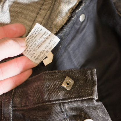 AW07 Dior Homme Black Waxed Luster Denim