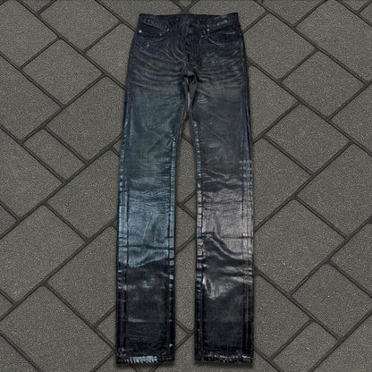 AW04 Dior Homme Black Waxed Luster Denim