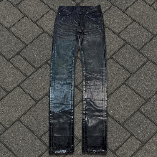AW04 Dior Homme Black Waxed Luster Denim