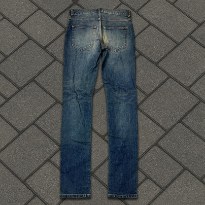 2017 Saint Laurent Paris Slit Knee D02 Denim