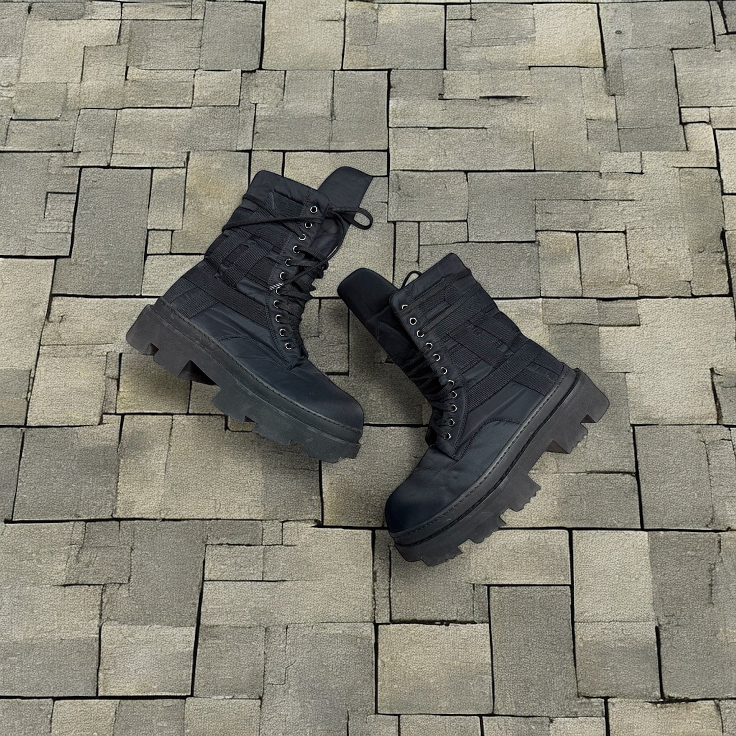 SS24 Rick Owens Army Megatooth Boots
