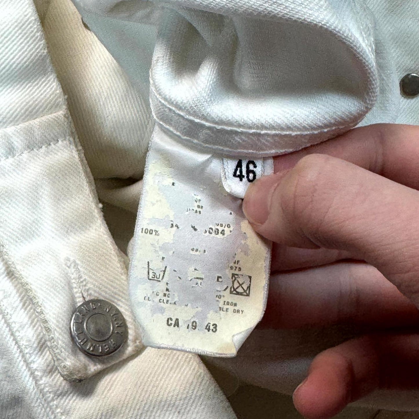 Helmut Lang Vintage White Denim Jacket