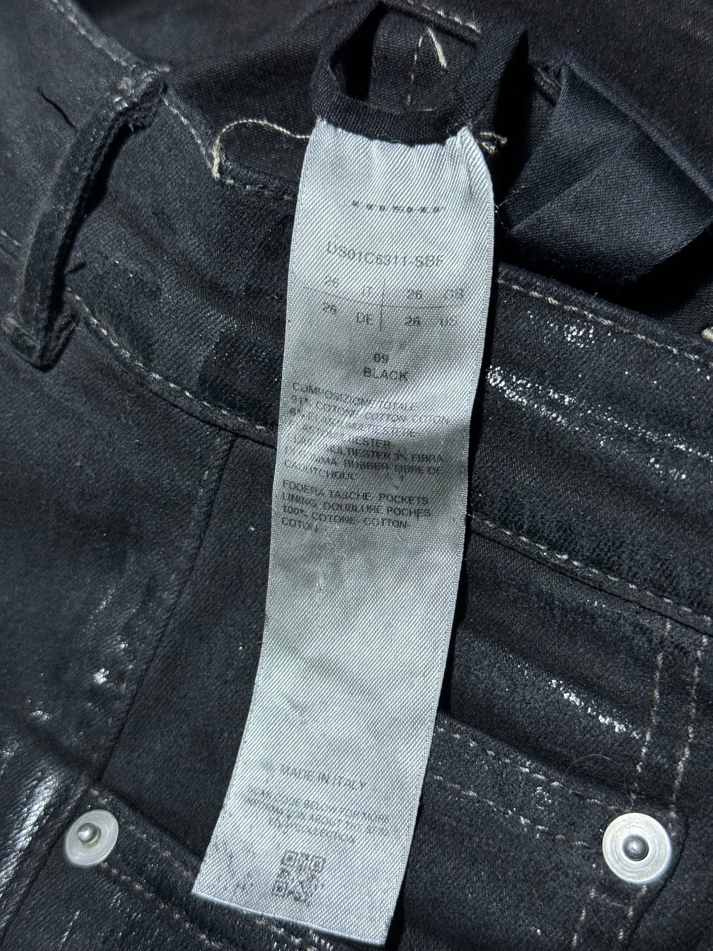 Rick Owens Waxed Bolan Denim