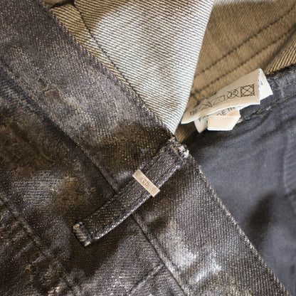 AW07 Dior Homme Black Waxed Luster Denim