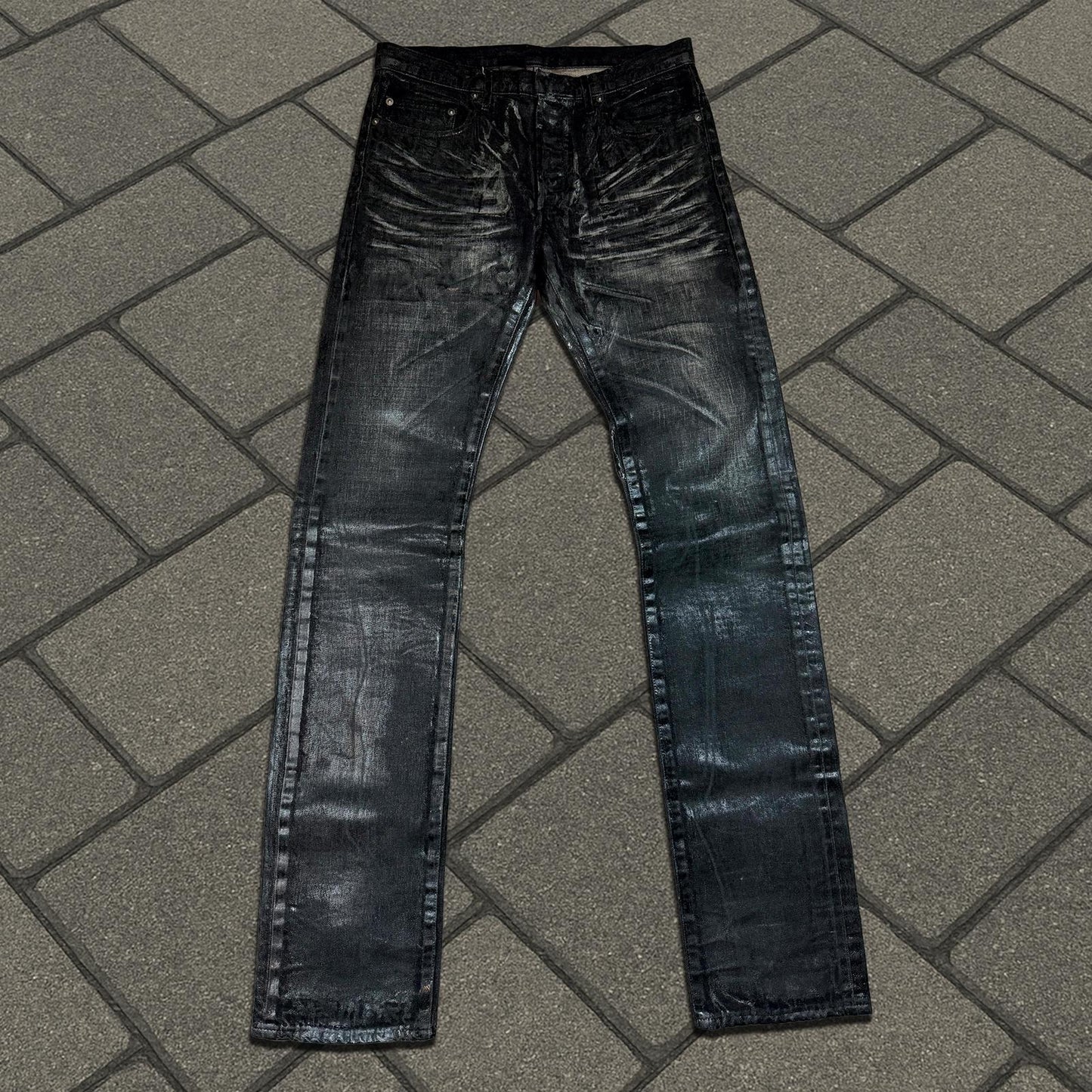 AW03 Dior Homme Black Luster Denim 
