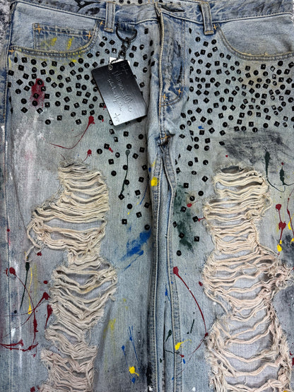 SS06 Number Nine Studded Painter Denim