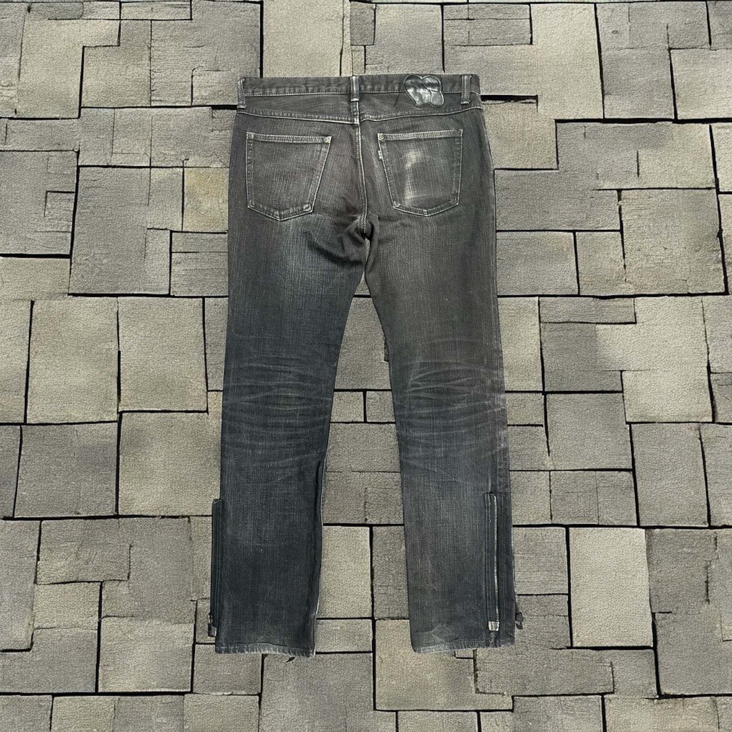 SS05 Number Nine Zipper Pain Denim