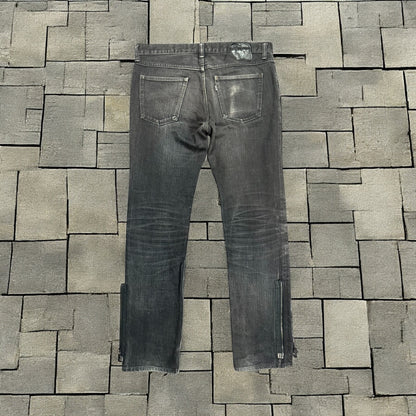 SS05 Number Nine Zipper Pain Denim