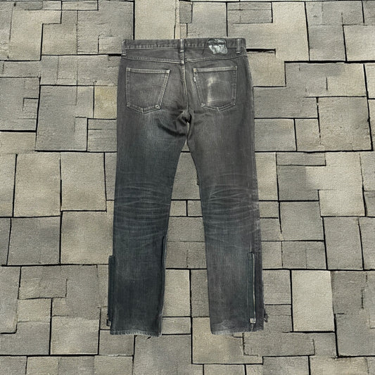 SS05 Number Nine Zipper Pain Denim
