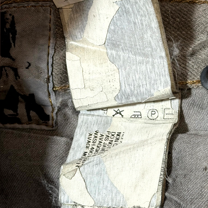 SS09 Rick Owens Gold Wax Strutter Banana Cut Denim