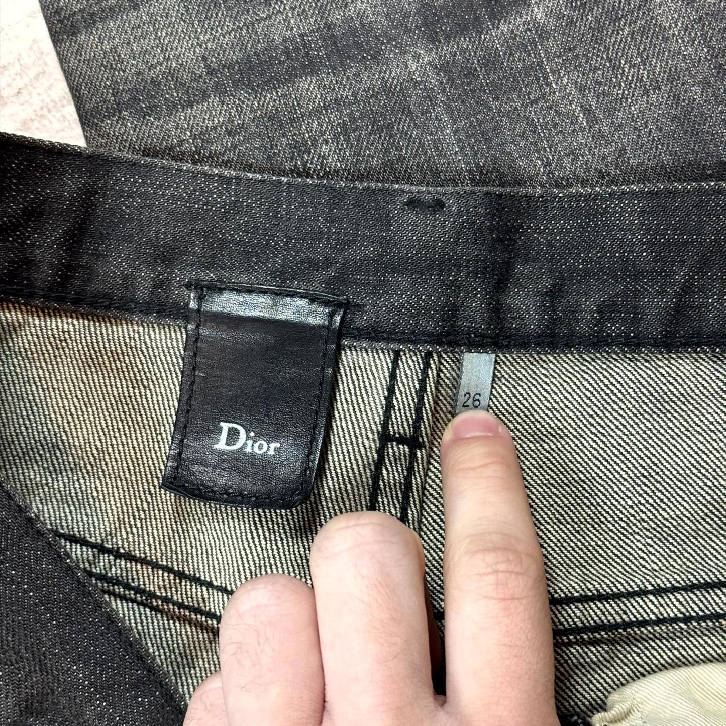 AW06 Dior Homme Grey Clawmark Denim