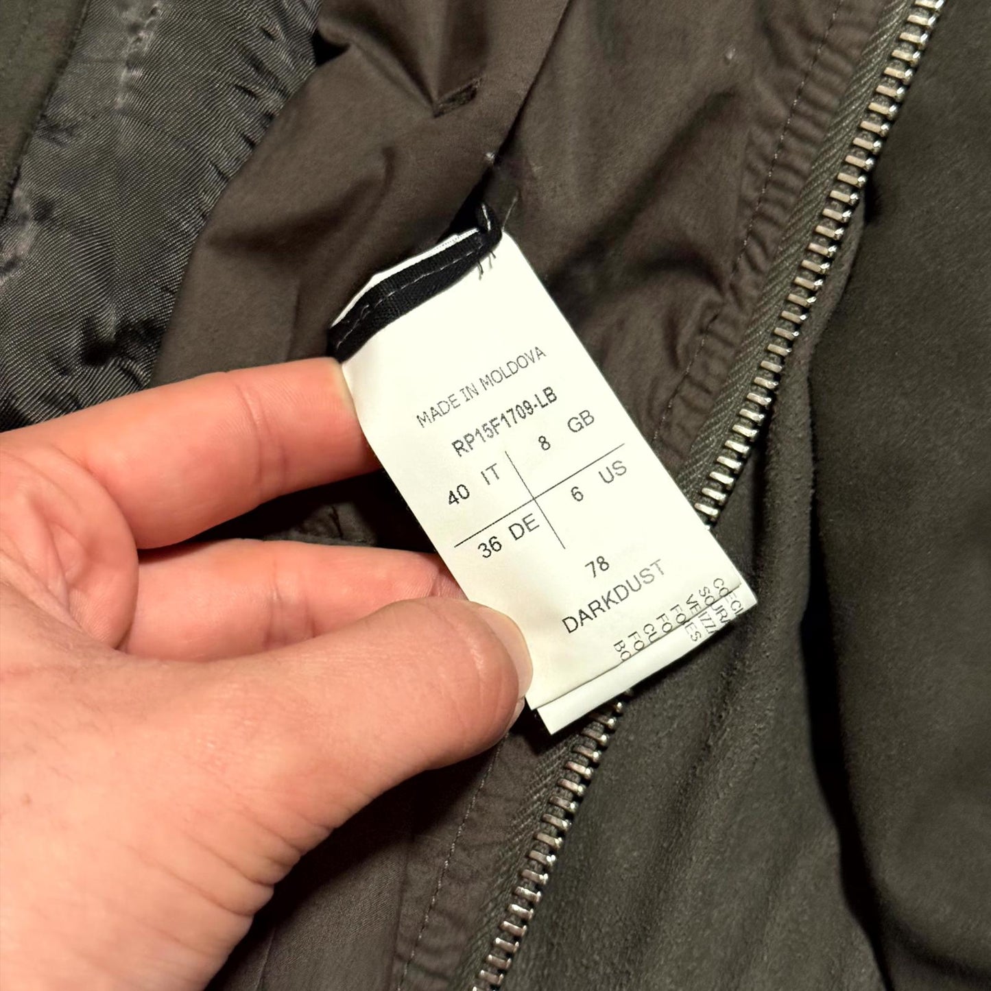 FW15 Rick Owens 'Sphinx' Dark Dust Jacket