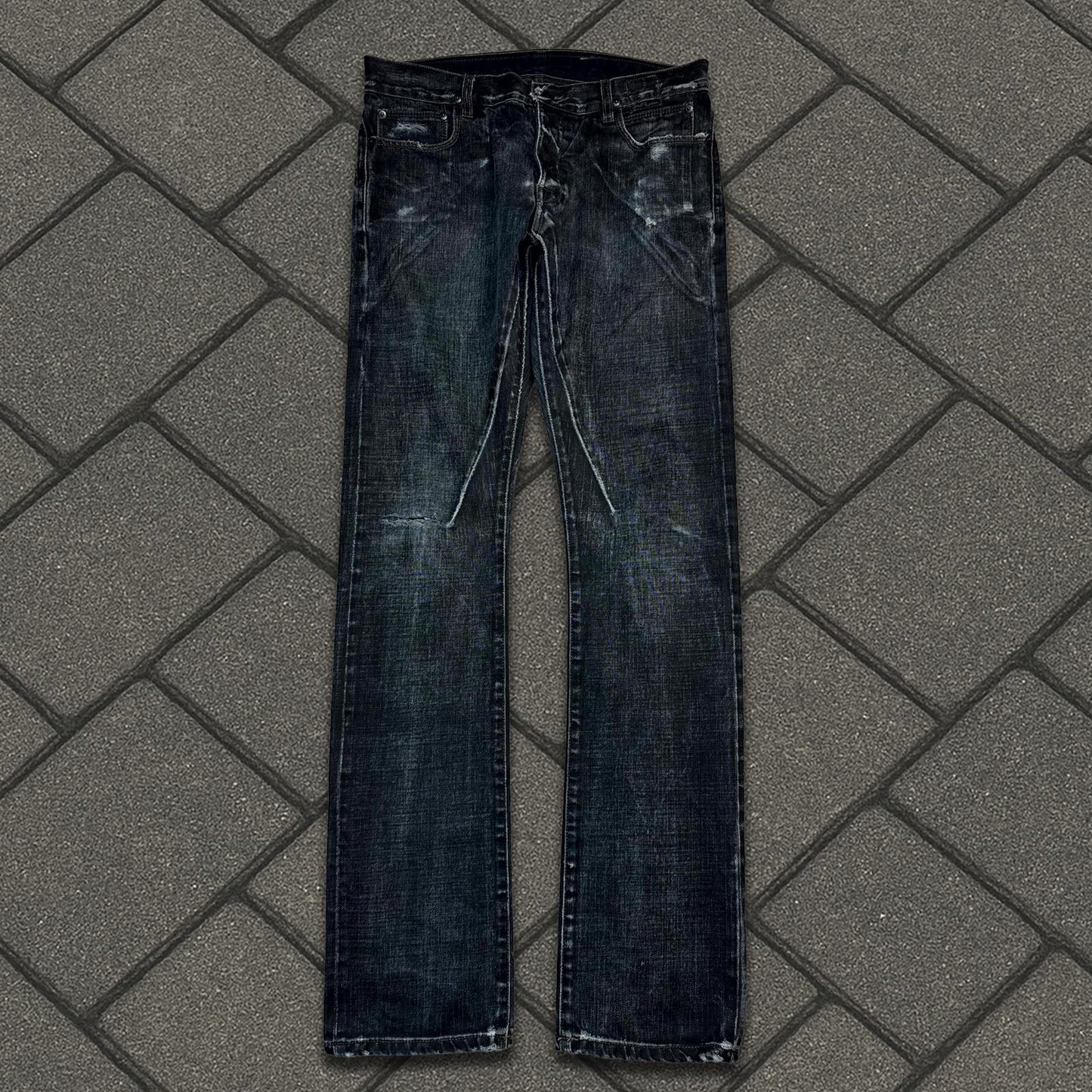 SS09 Rick Owens Black Wash Detroit Cut Denim