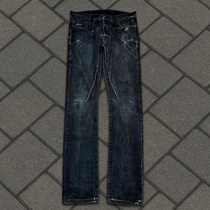 SS09 Rick Owens Black Wash Detroit Cut Denim
