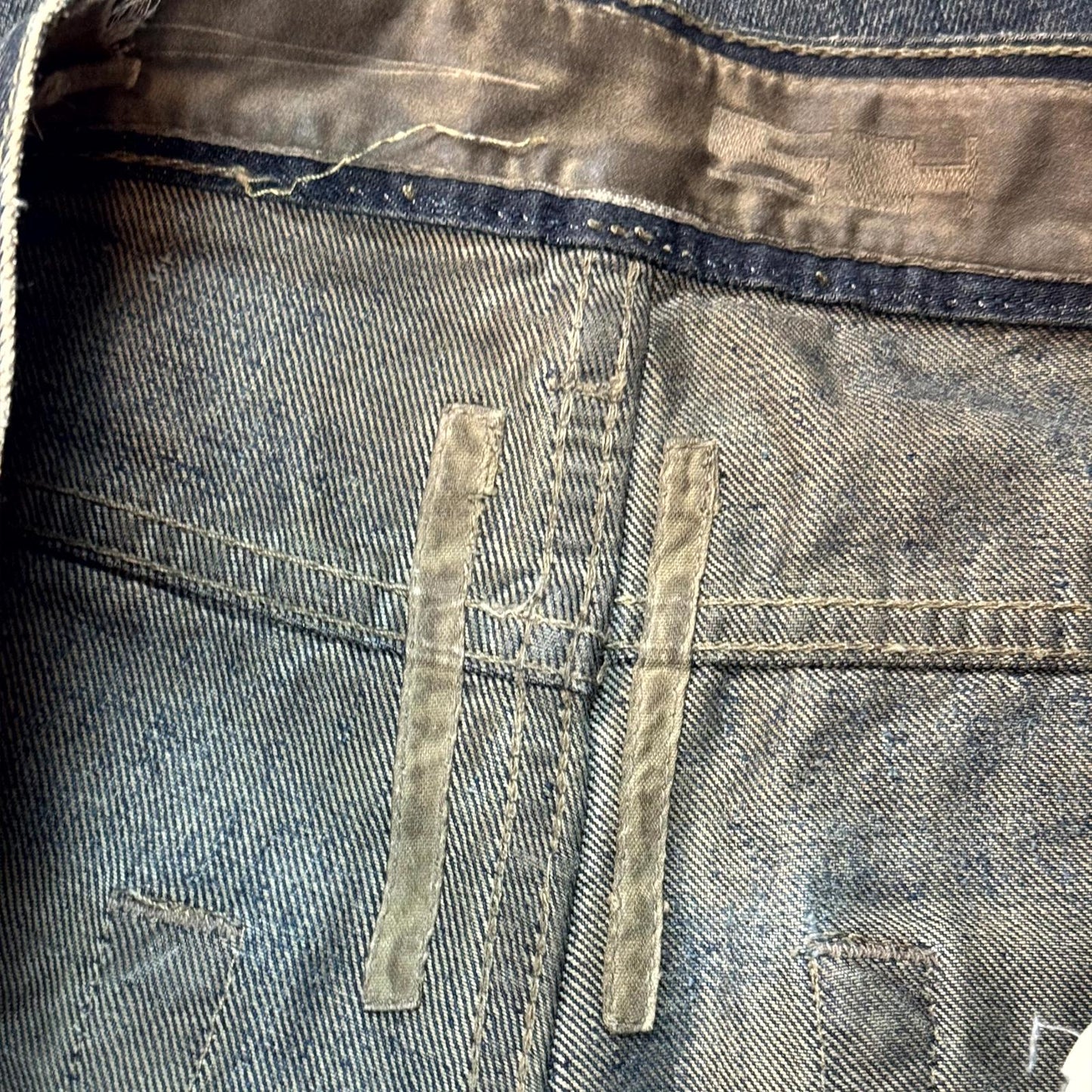FW08 Rick Owens Stag Clawmark Detroit Cut Denim