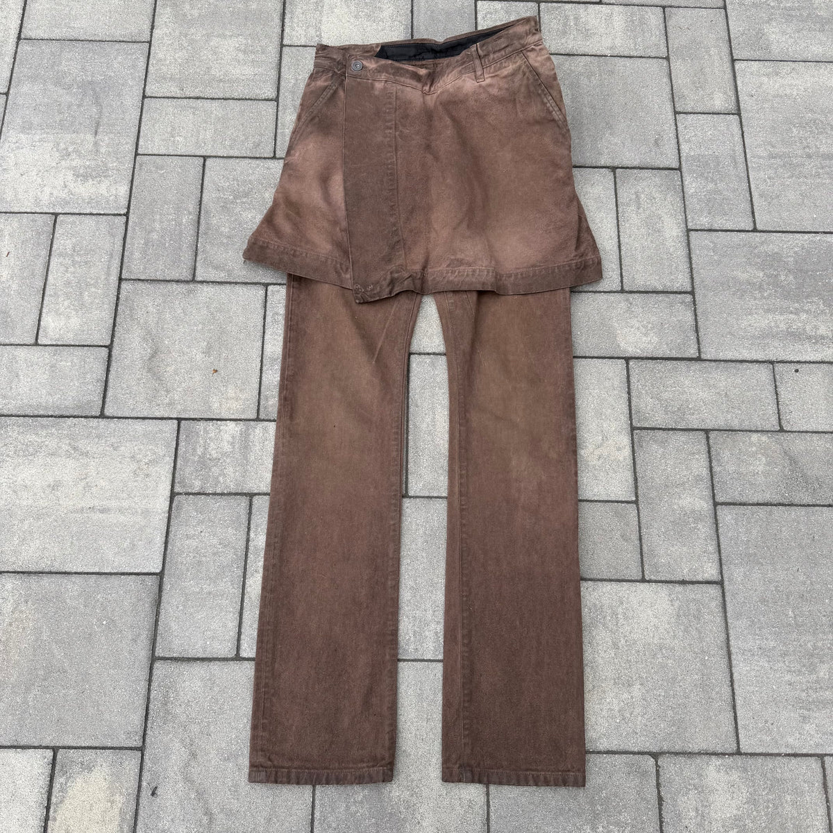 FW11 Rick Owens Resin Kilt Denim