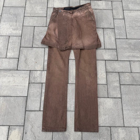 FW11 Rick Owens Resin Kilt Denim