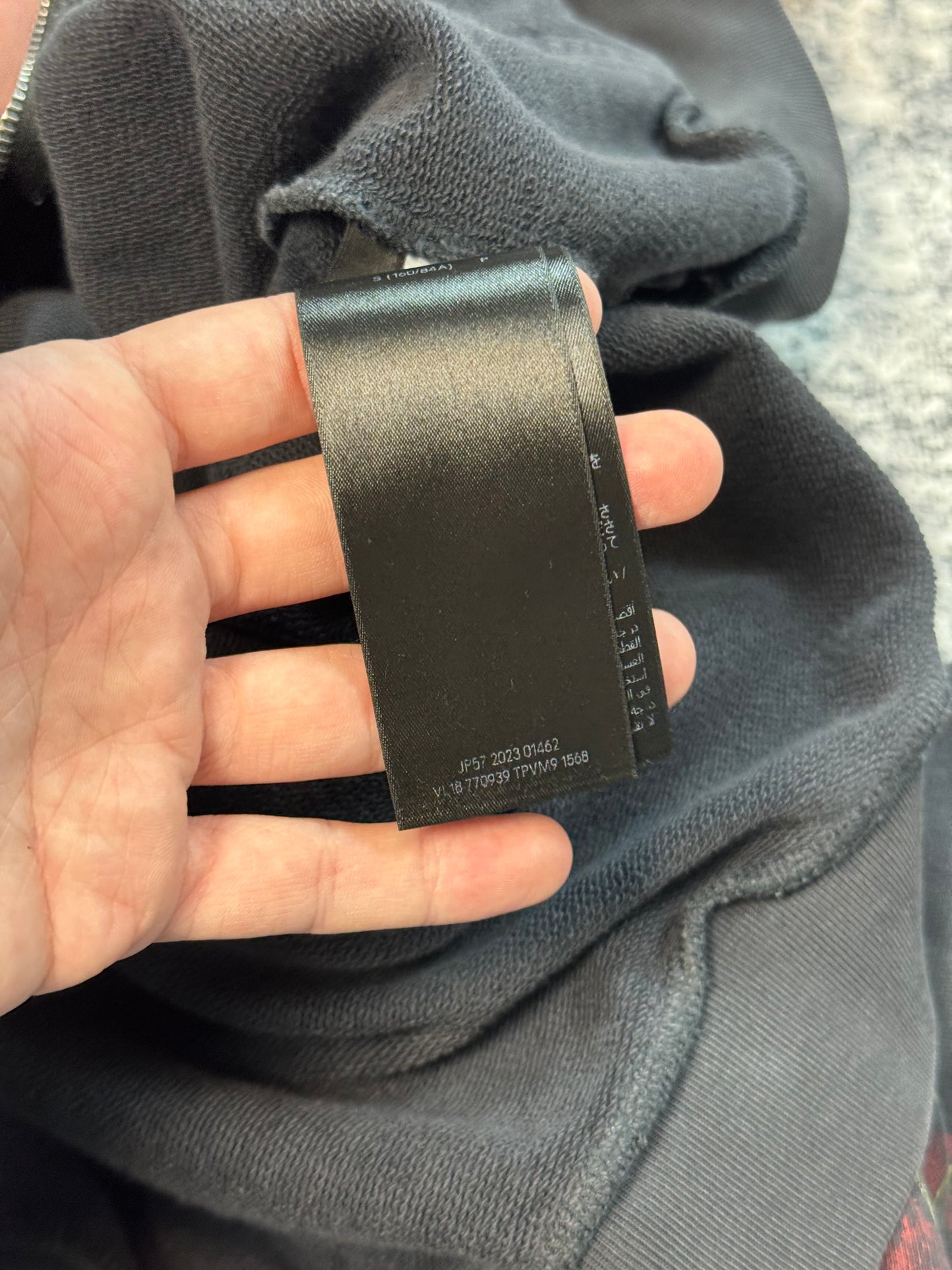 SS24 Balenciaga Black Off-Shore Zip Up Hoodie