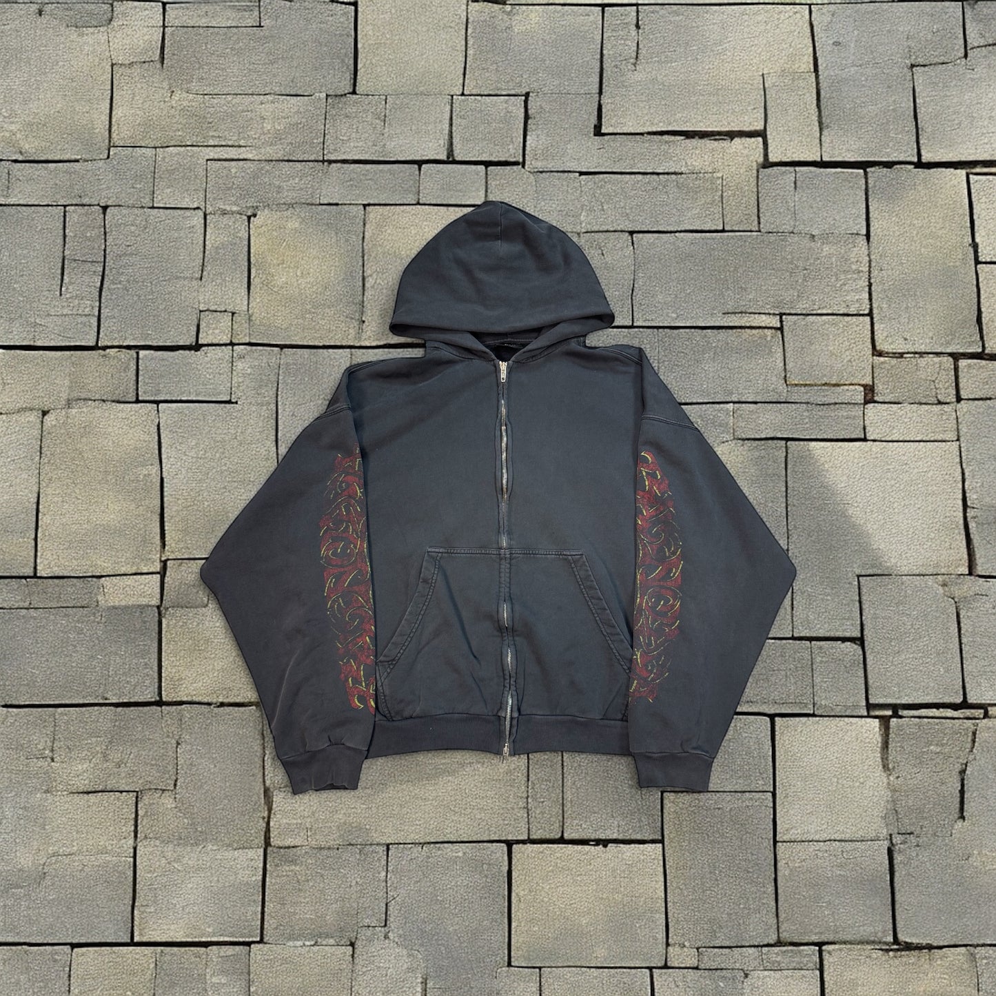 SS24 Balenciaga Black Off-Shore Zip Up Hoodie