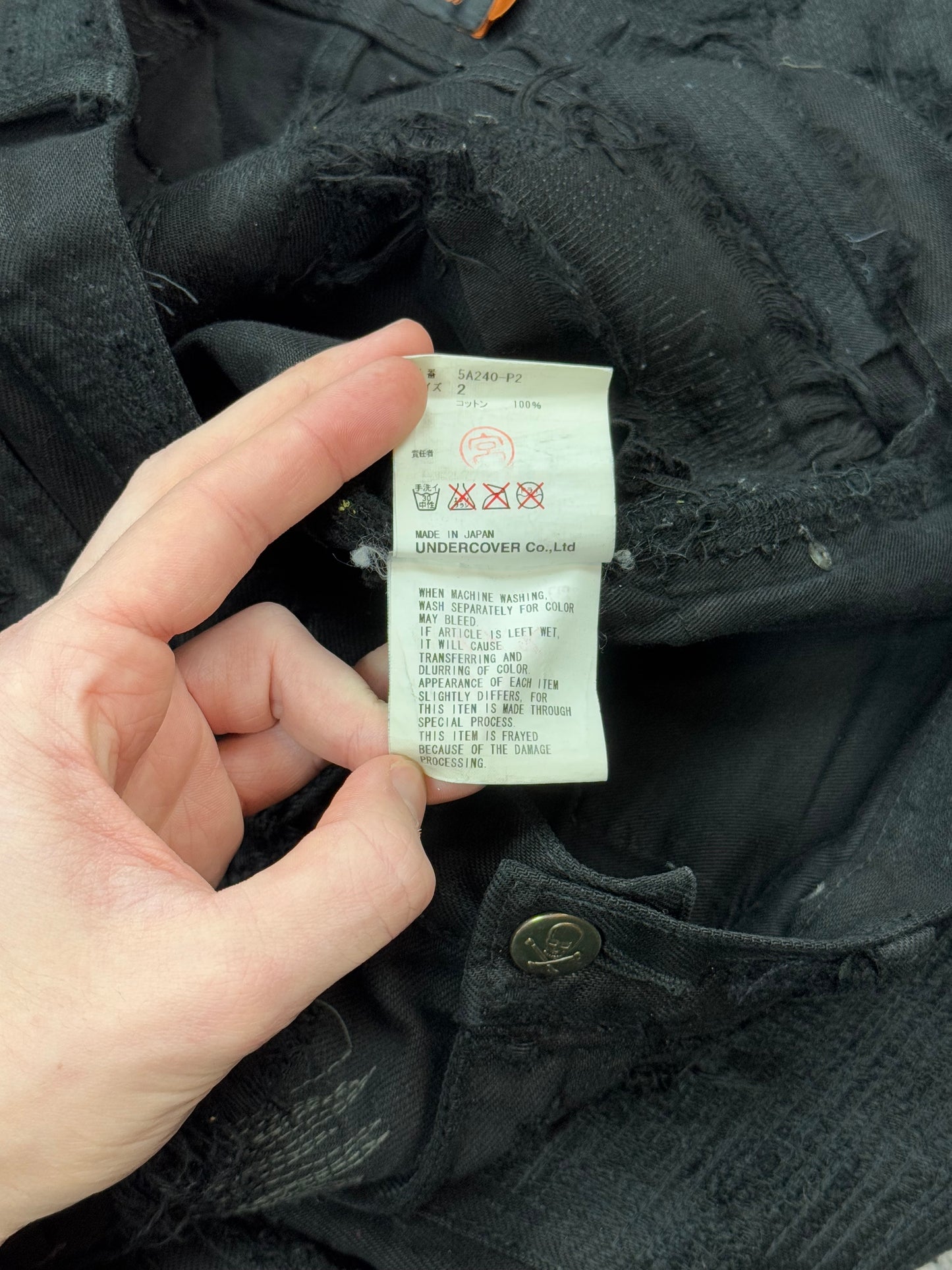 AW05 Undercover Black “Arts & Crafts” 85 Denim