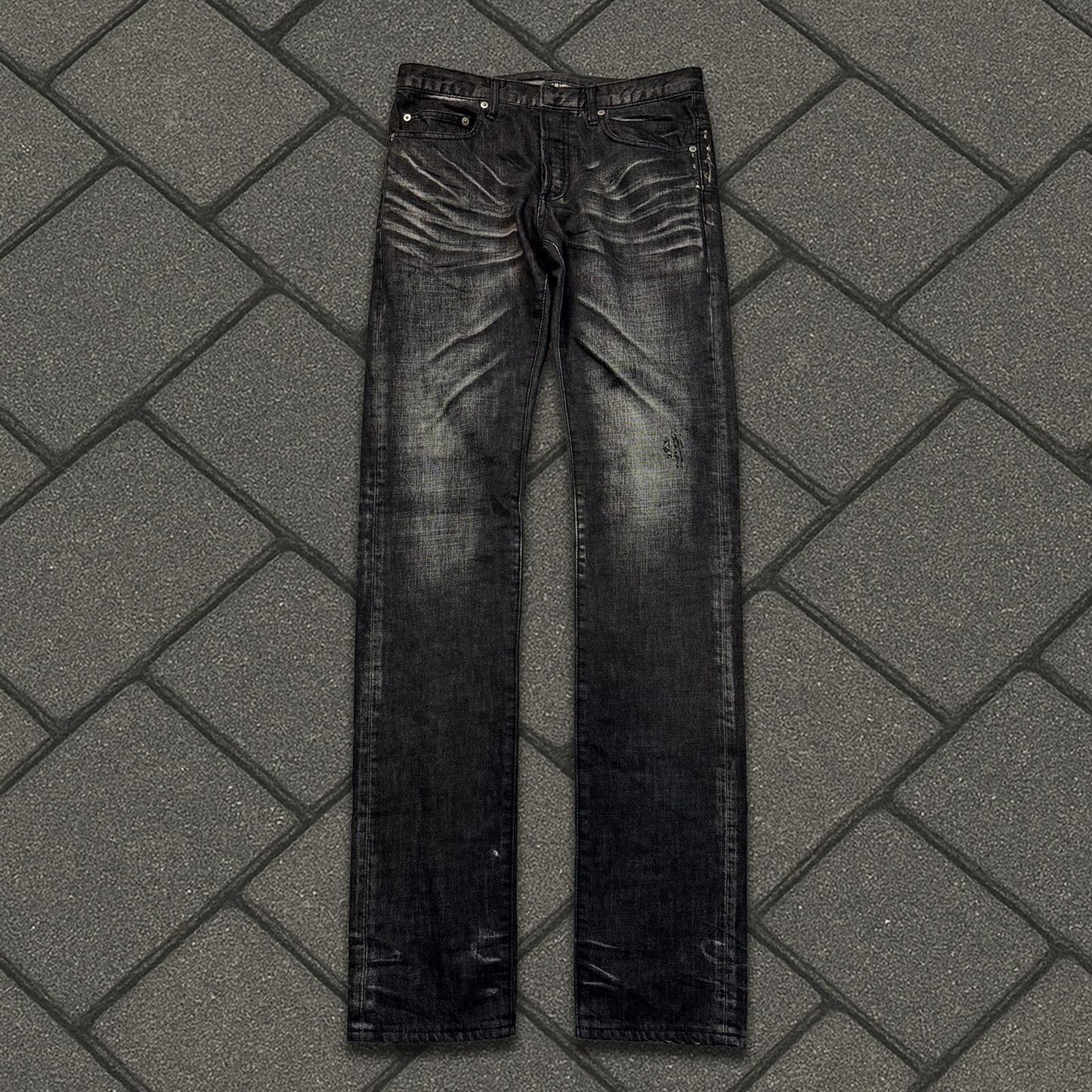 AW03 Dior Homme Black Clawmark Denim