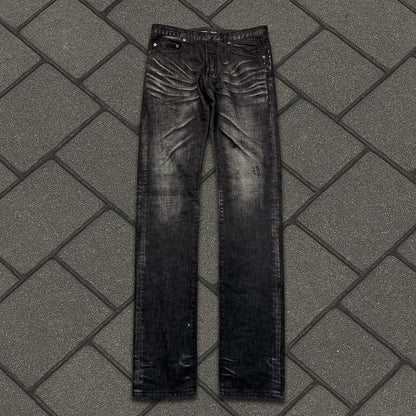 AW03 Dior Homme Black Clawmark Denim